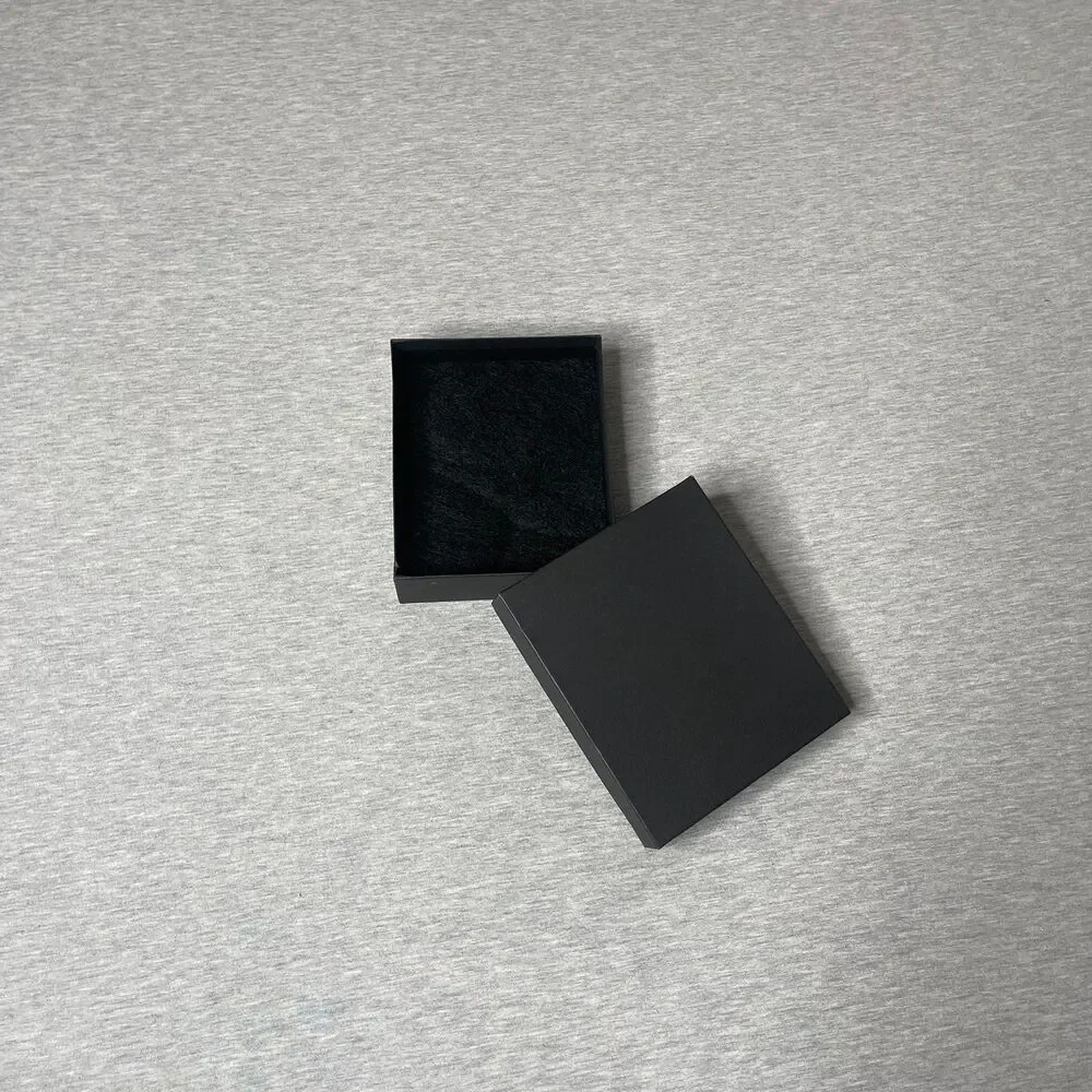 Macy’s Solid Black 5.5” x 6” Jewelry Necklace & Bracelet Gift Box